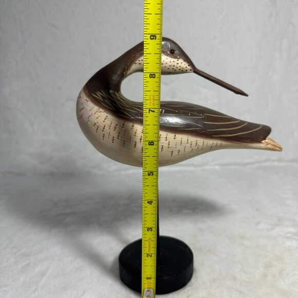 Vintage Hand Painted Decoy Duck Glass Eyes 9" tall Darrens Decoys stamped - Picture 3 of 5